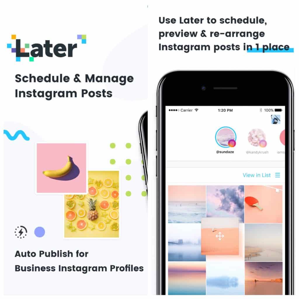 Later planner pour Instagram