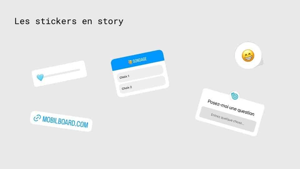 stickers story débutant